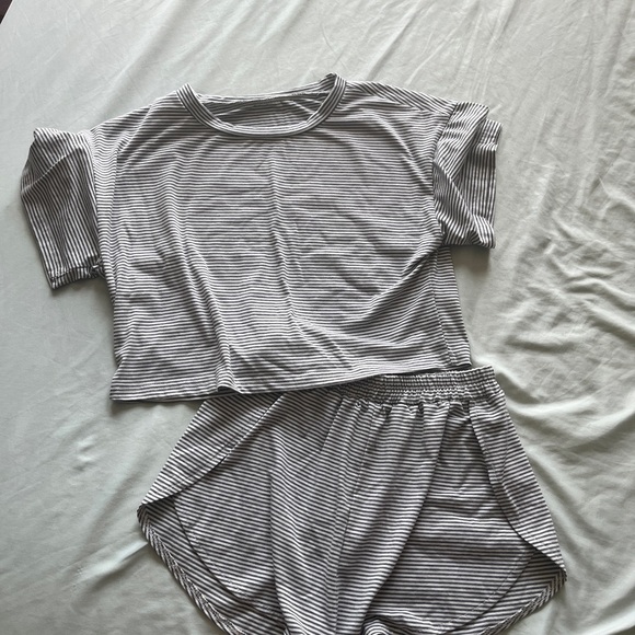Other - Striped Gray Sleepwear Set